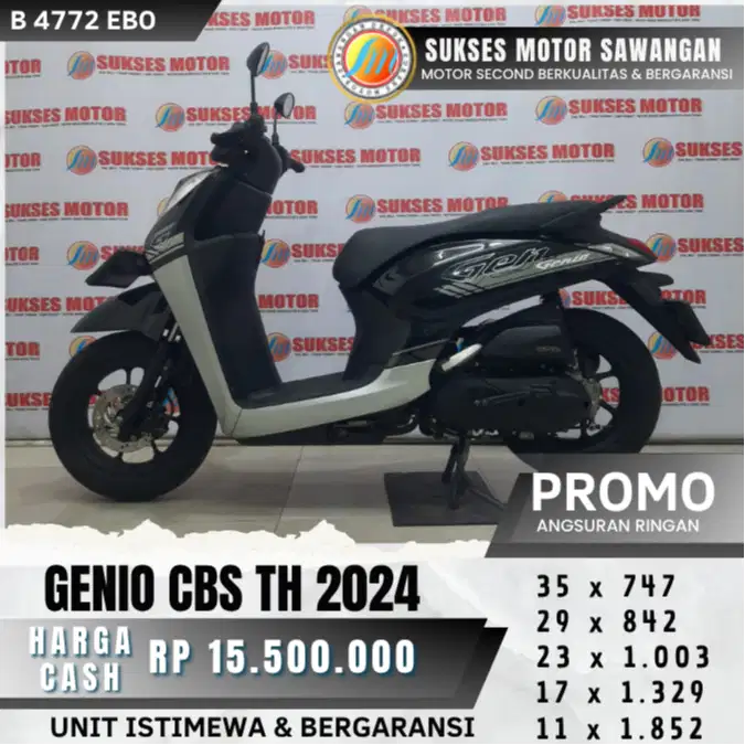 ISTIMEWA HONDA GENIO CBS TH 2024 MULUS BISA CASH KREDIT BERGARANSI