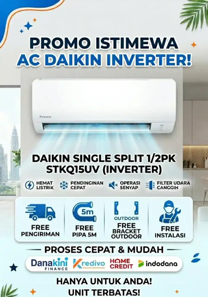 DAIKIN AC Single Split STKQ15UV (1/2 PK)