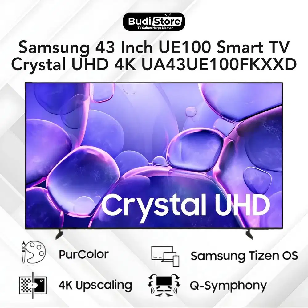Samsung 43 Inch UE100 Smart TV Crystal UHD 4K UA43UE100FKXXD