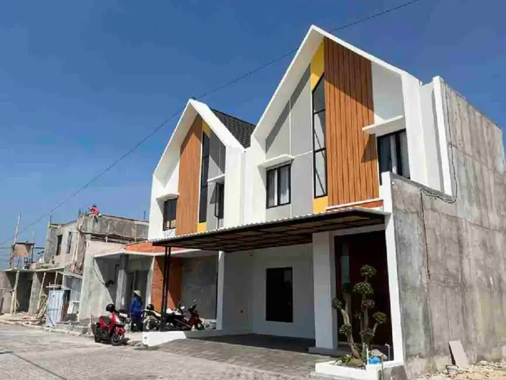 Rumah Skandinavian modern siap balik nama jalan 9 m dekat dari sma al azhar solo baru dan rs dr oen