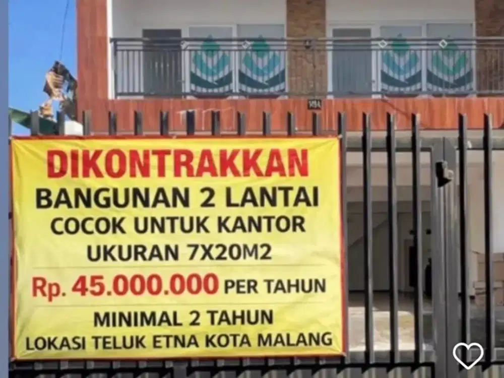 Disewakan Ruko lokasi strategis cocok untuk kantor. Dekat UB, UM, Binus, Terminal, Exit Tol, Mall Matos, Plaza Araya, Persada Hospital. MalangMLG00004