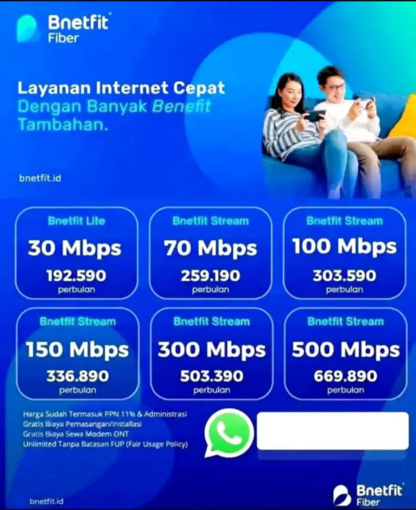 Pemasangan wifi gratis