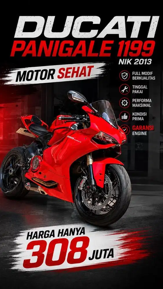 Ducati Panigale 1199 2013 hedon siap gas pol