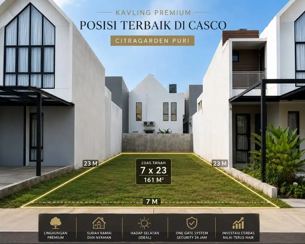 KAVLING PREMIUM POSISI TERBAIK DI CLUSTER CASCO – CITRA GARDEN PURI