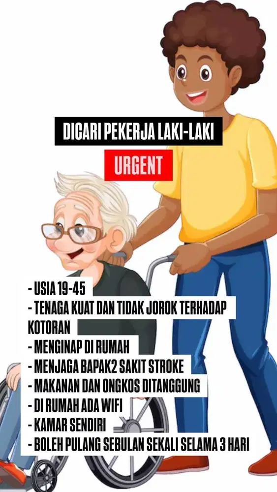 Dibutuhkan segera ART Laki Laki