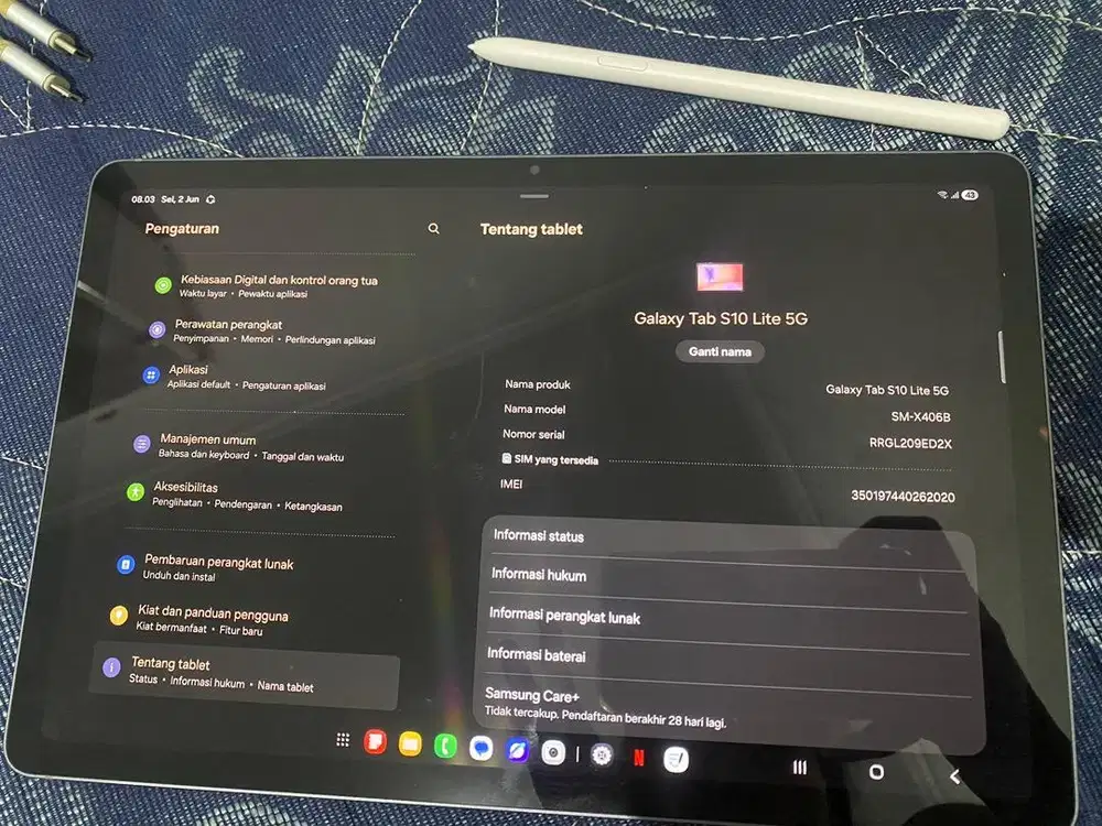 Tab samsung s10 lite 6/128gb (nego)