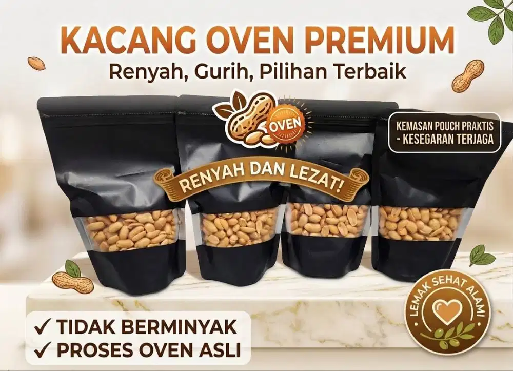 Kacang Oven Renyah 235gr - Snack Sehat Tanpa Minyak