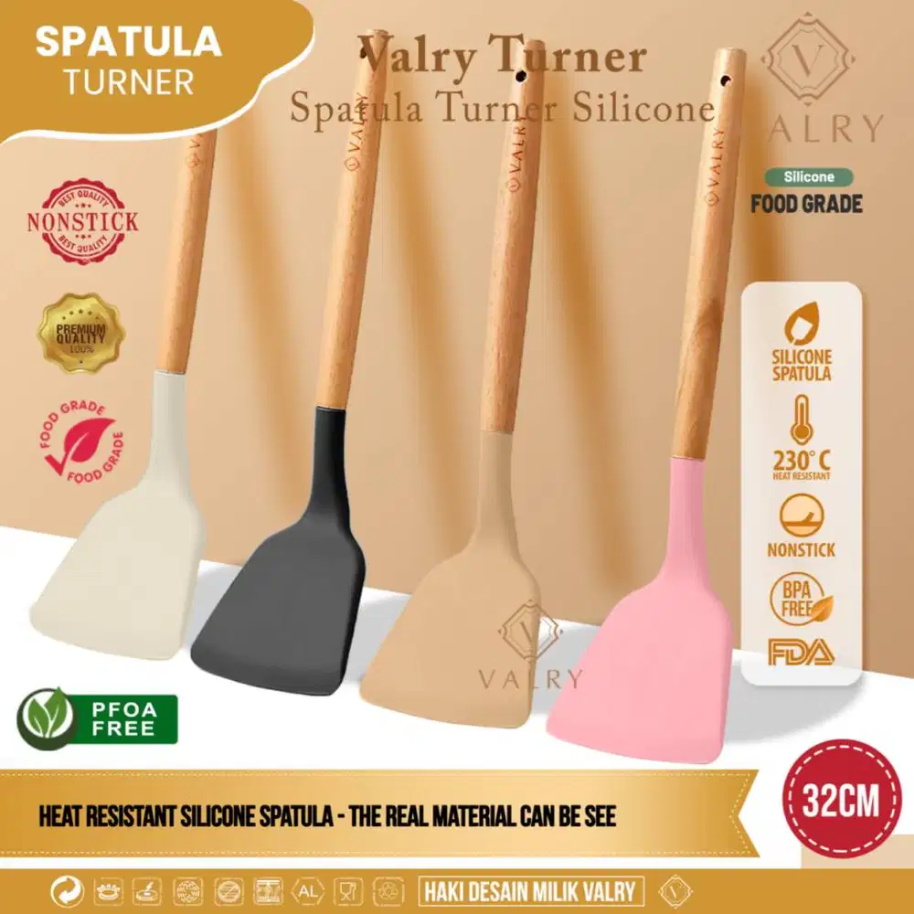 VALRY Spatula Silicone Turner sutil silikon sendok masak dapur silicon