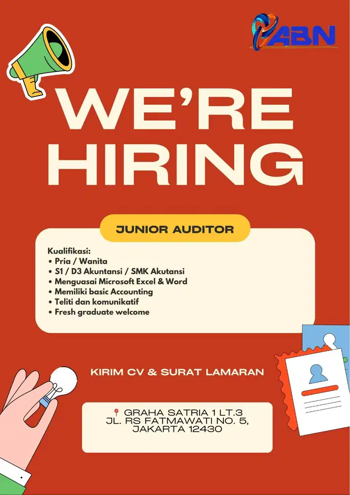 Lowongan Kerja Junior Auditor KAP Abdul Ghonie, Bachtiar, Noegroho