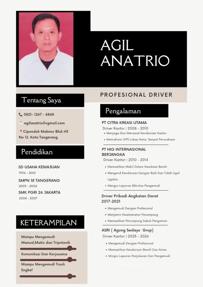 Open to work. Specialist and profetional