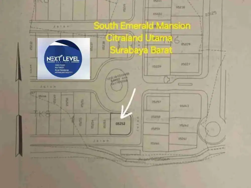 Dijual Cepat Kavling South Emerald Mansion Citraland  Surabaya Barat