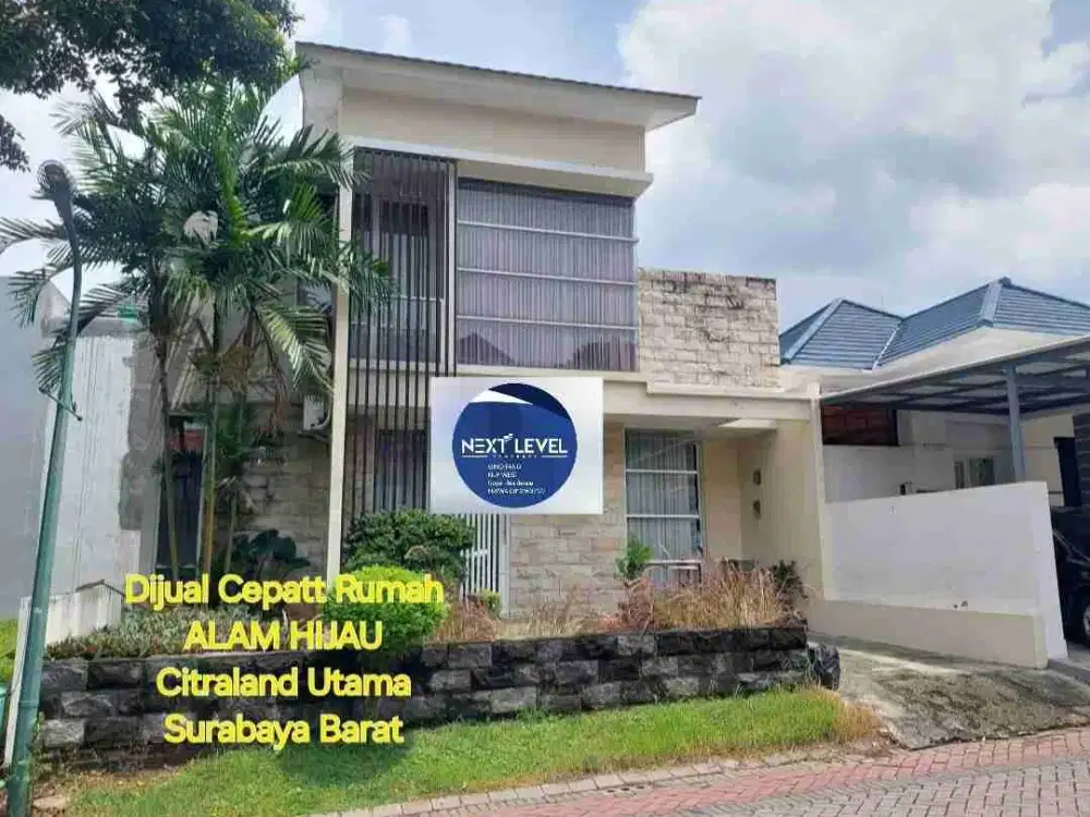 Dijual Rumah Alam Hijau Citraland Utama Surabaya Barat