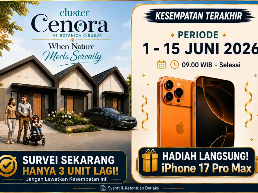 Rumah strategis di Cileungsi dkt exit tol narogong Hadiah Langsung iphone 17 pro max Terbatas