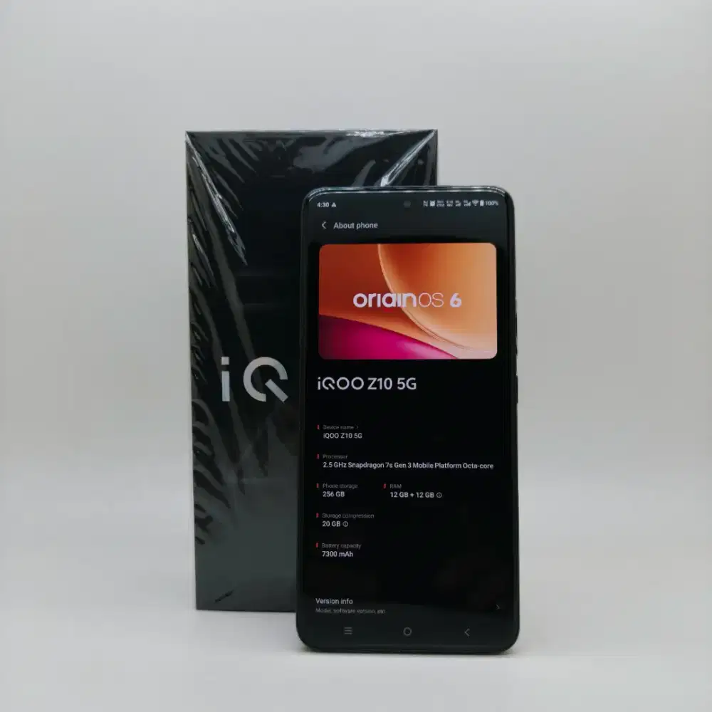 BEKAS IQOO Z10 5G 12/256GB Black Fullset Like New