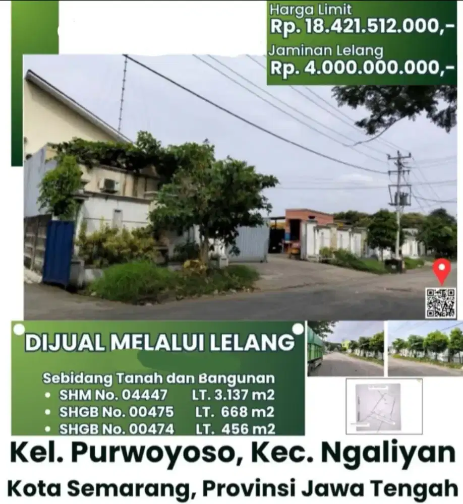 Dijual Gudang Purwoyoso Ngaliyan Semarang