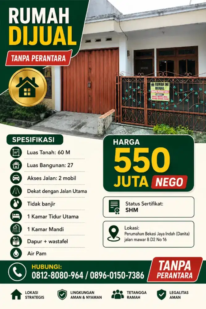 DIJUAL RUMAH BEKASI KOTA