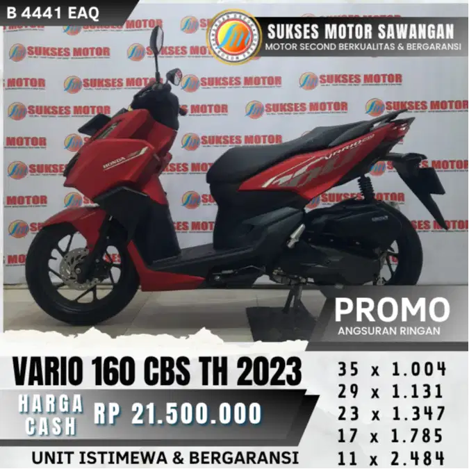 HONDA VARIO 160 CBS TH 2023 MULUS ISTIMEWA BISA CASH KREDIT BERGARANSI