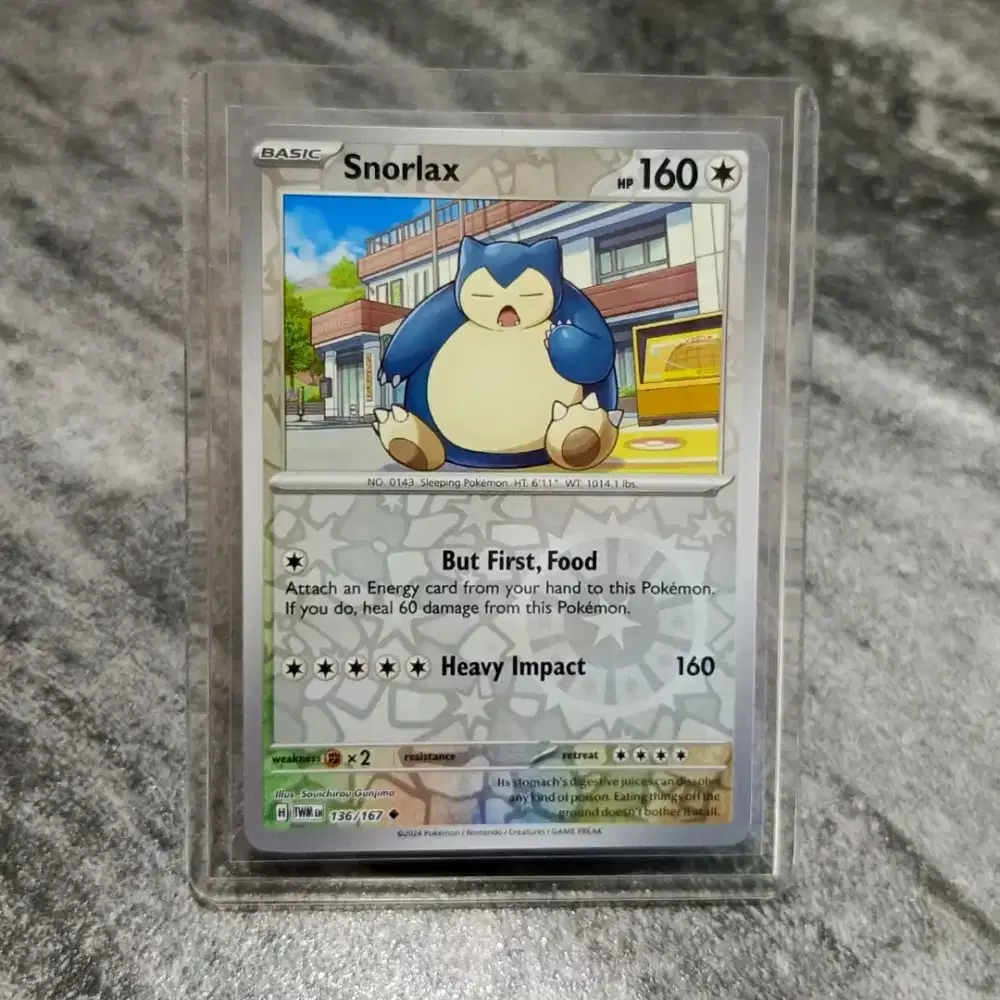 Kartu pokemon asli original english snorlax holo