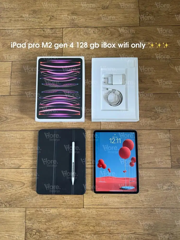 iPad pro M2 gen 4 128 gb iBox dan pencil