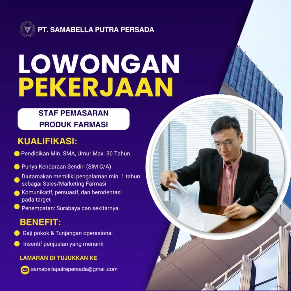 DICARI Marketing Produk Farmasi
