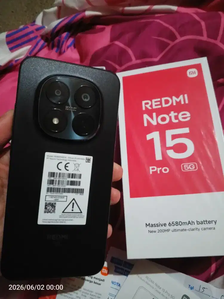 Redmi Note 15 Pro 5G ram 8gb/256gb fulset lengkap