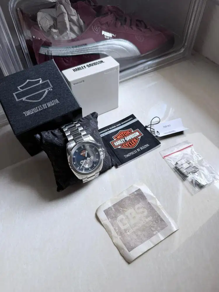 Harley Davidson 76B183 Bulova Timepieces Jam Tangan Casual Men Watches