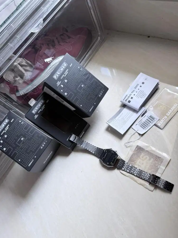 Casio ABL 100WEPC 1B Pacman Digital Dial Vintage Collaboration