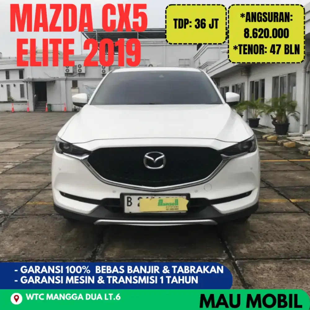 TDP 36JT, KM 55rb, Mazda CX5 Elite 2019/2020 Putih