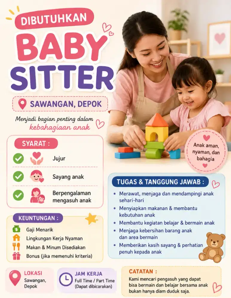 Lowongan Baby sitter ART Depok