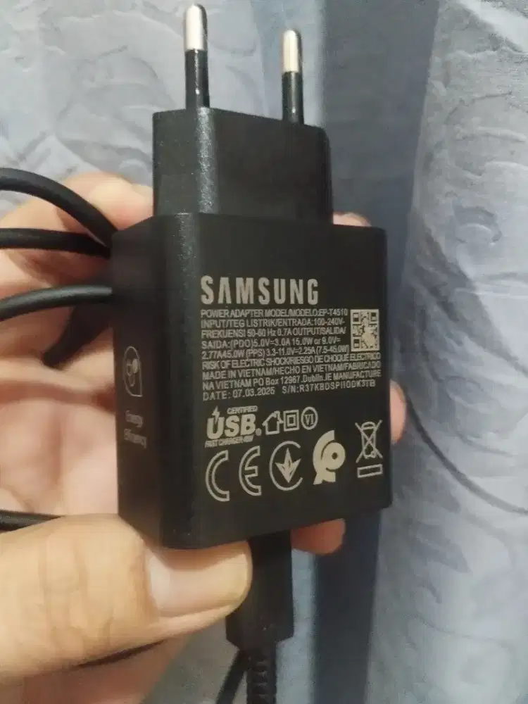 Charger samsung c to c 45 watt original 100%