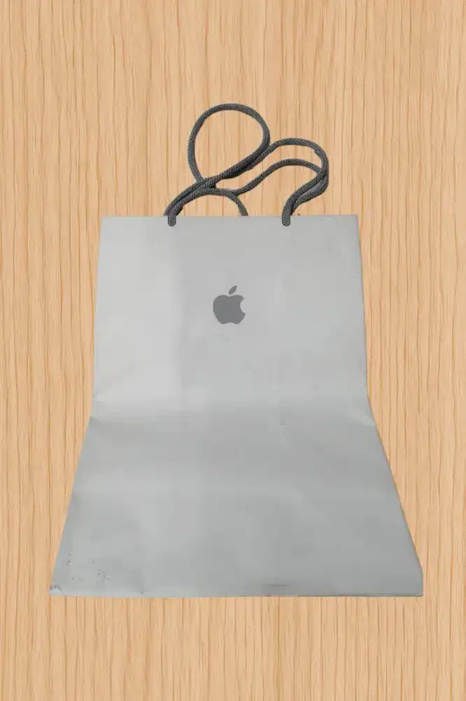 Apple Original Paper Bag Grey Authentic Apple Store