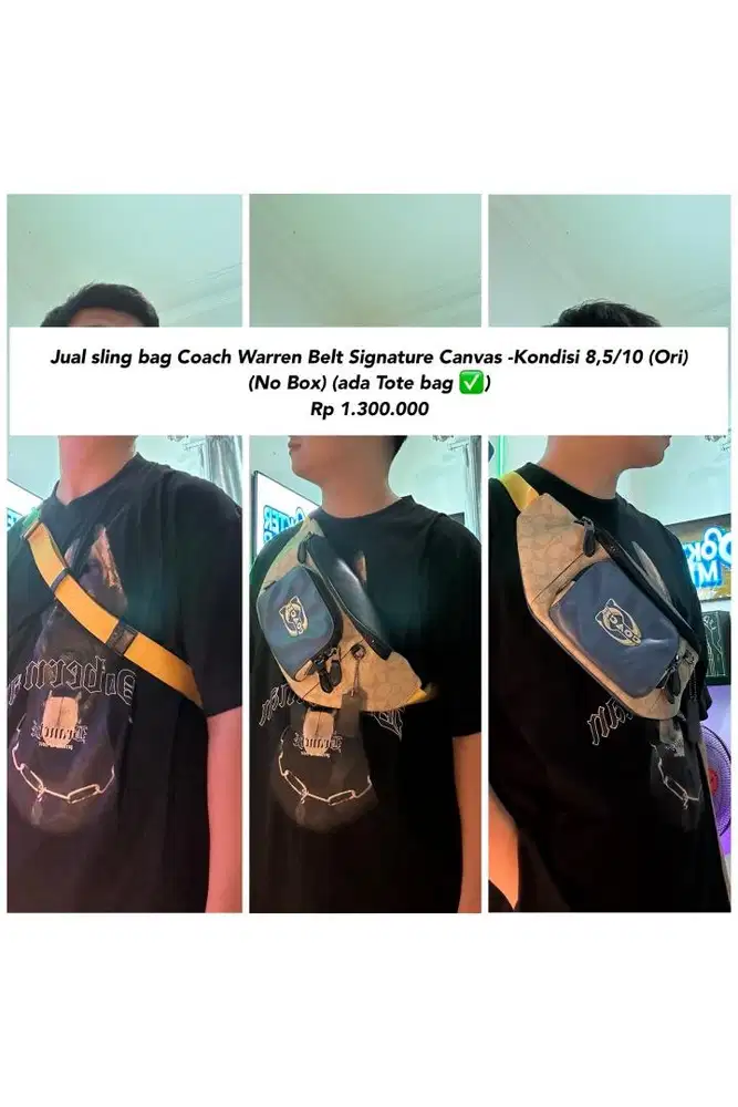 Coach Warren Belt Bag Signature Canvas