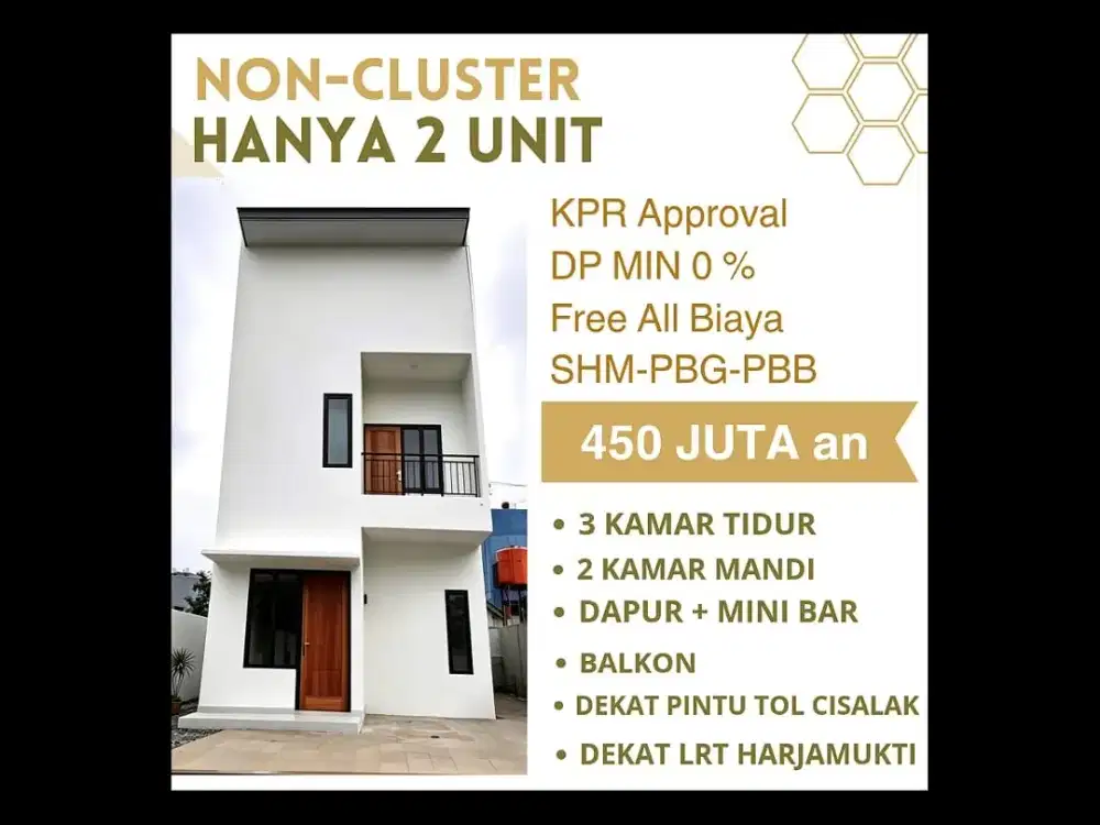 2 Hunian New Free All Biaya di Sukamaju Baru Tapos Dekat LRT Depok