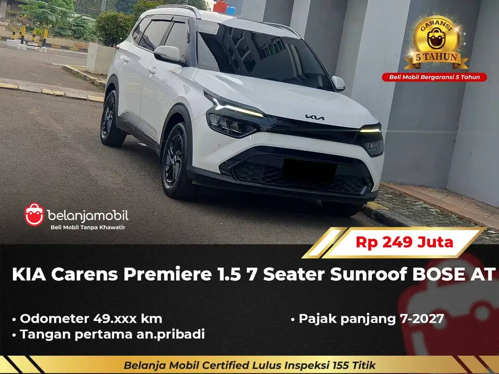 [ GARANSI 5TH ] KIA Carens Premiere 1.5 7 Seat Sunroof BOSE 2023/2024