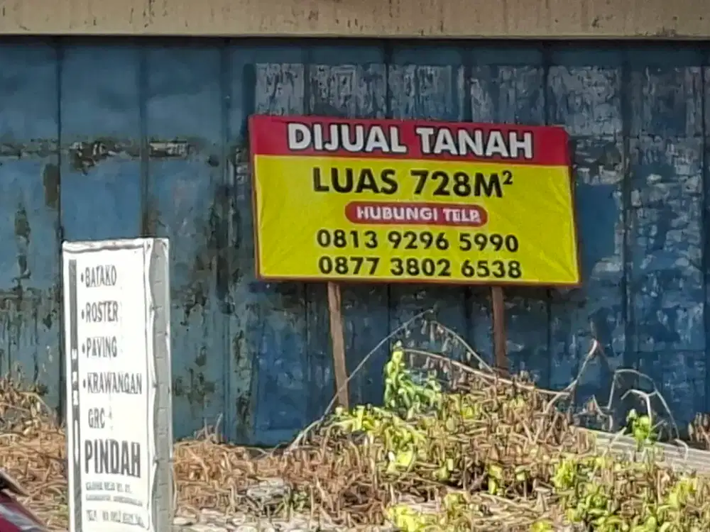 Dijual Tanah Kavling Tempat Usaha Tepi Jalan Raya