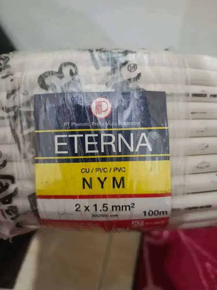 JUAL KABEL LISTRIK TUNGGAL 100 Mter (ETERNA NYM 2 x 1,5)