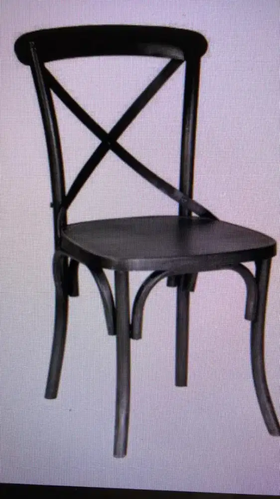 Black Crossback Teak Chairs