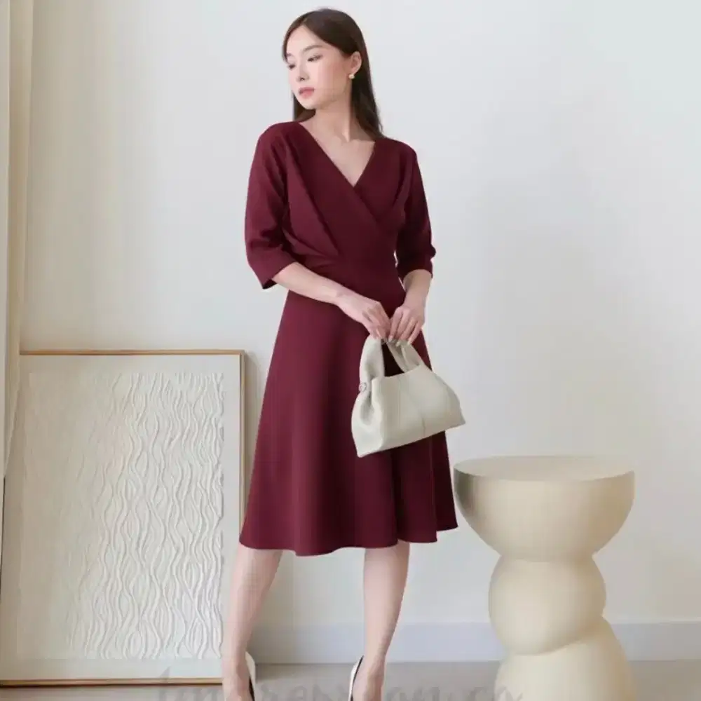 MIDI KOREAN DRESS PREMIUM SCUBA