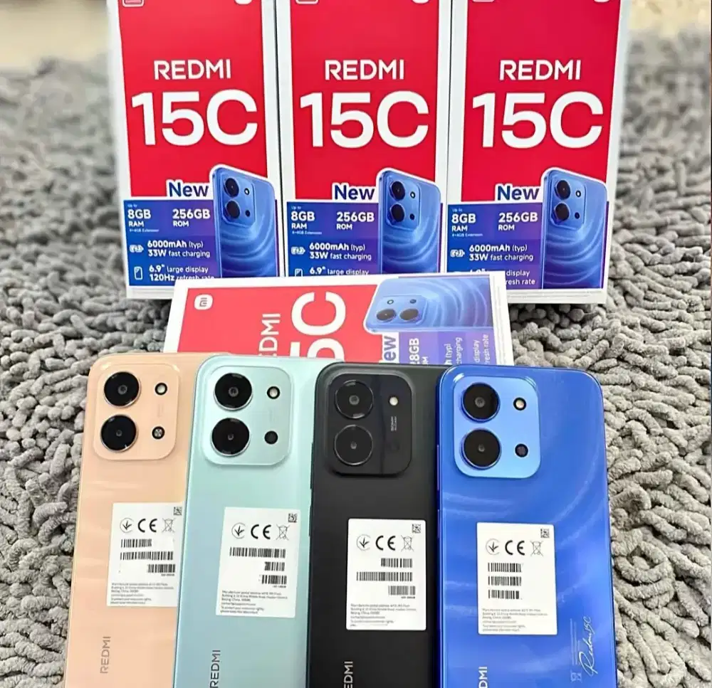 REDMI 15C NEW, CICILAN TANPA DP / BUNGA 0% & CASH.