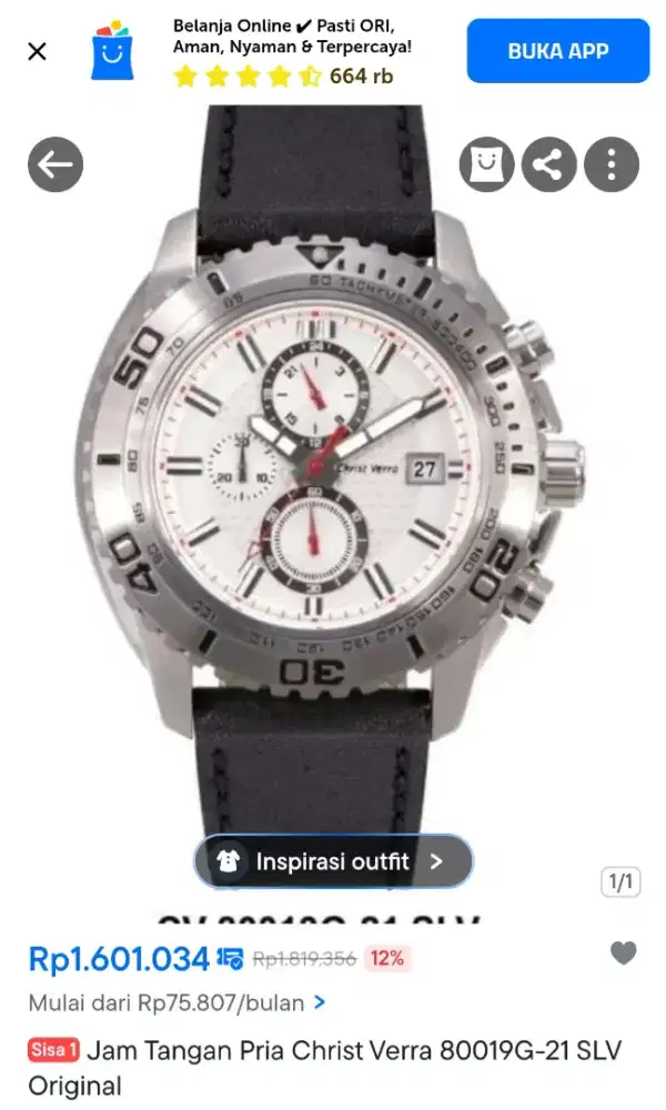 Dijual Jam Tangan Christ Verra 800 19G-21