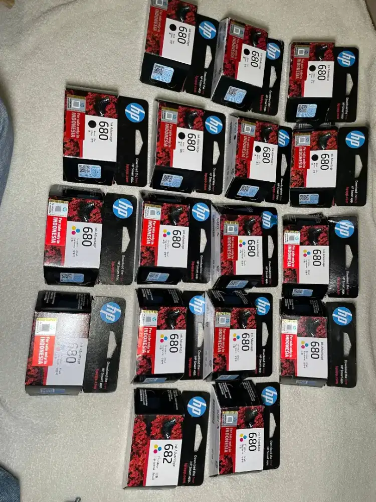 Tinta hp 680 black original dan bekas