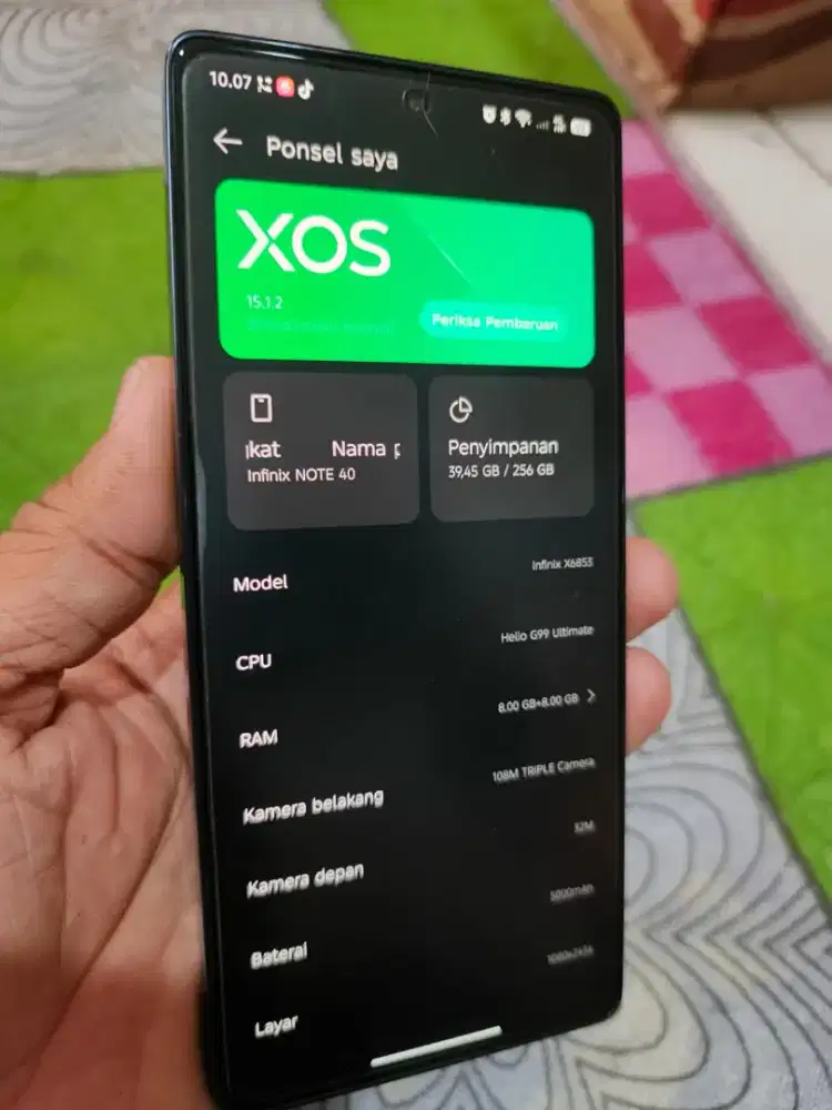 Infinix Note 40 Ram 8+8/256 Mesin Normal Segel Fisik Mulus