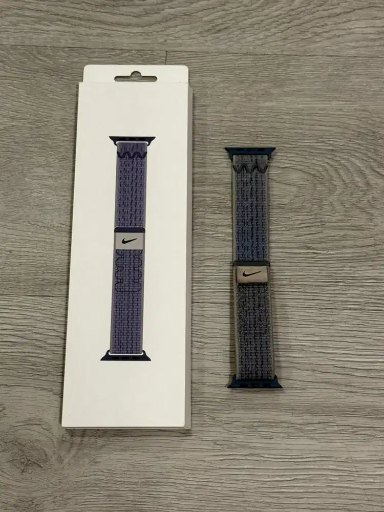 Apple Watch Strap Nike Sport Loop Grey/Blue 44 45 46 49 mm