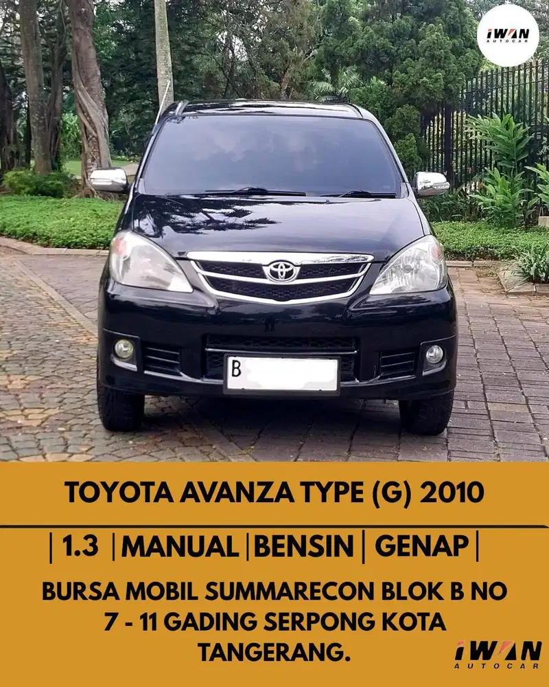 TOYOTA AVANZA G 1.3 AT 2010