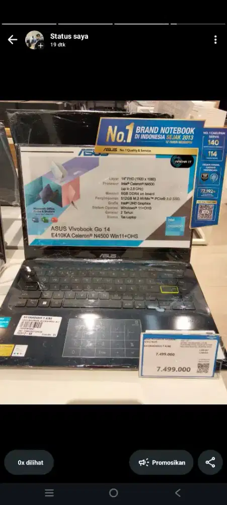 KREDIT ASUS VIVOBOOK GO 14 SYARAT HANYA KTP