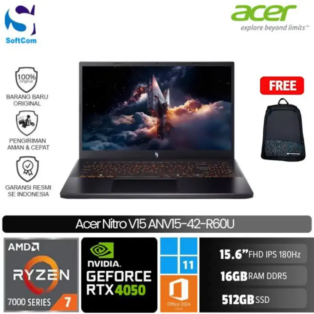 Cicilan laptop Acer nitro v15 rtx 4050 cuma pakai ktp