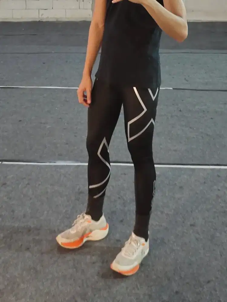 wts 2xu long compression PWX silver mens UK m