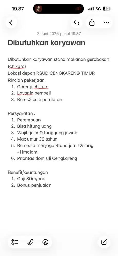 Loker jaga gerobakan