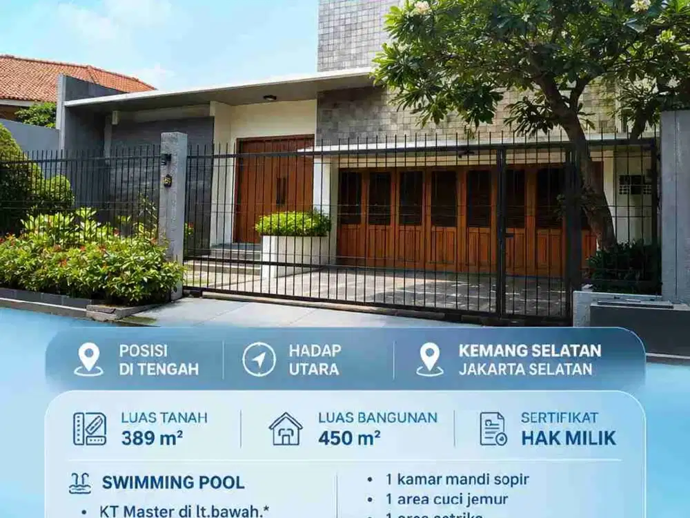 dijual rumah mewah minimalis di Kemang Selatan dijakarta selatan