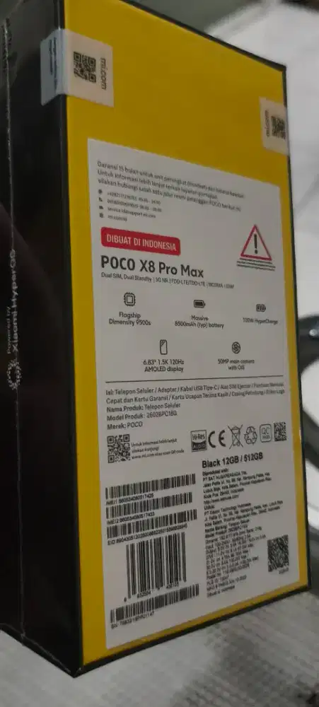 POCO X8 Pro Max 12/512 hitam baru segel pabrik